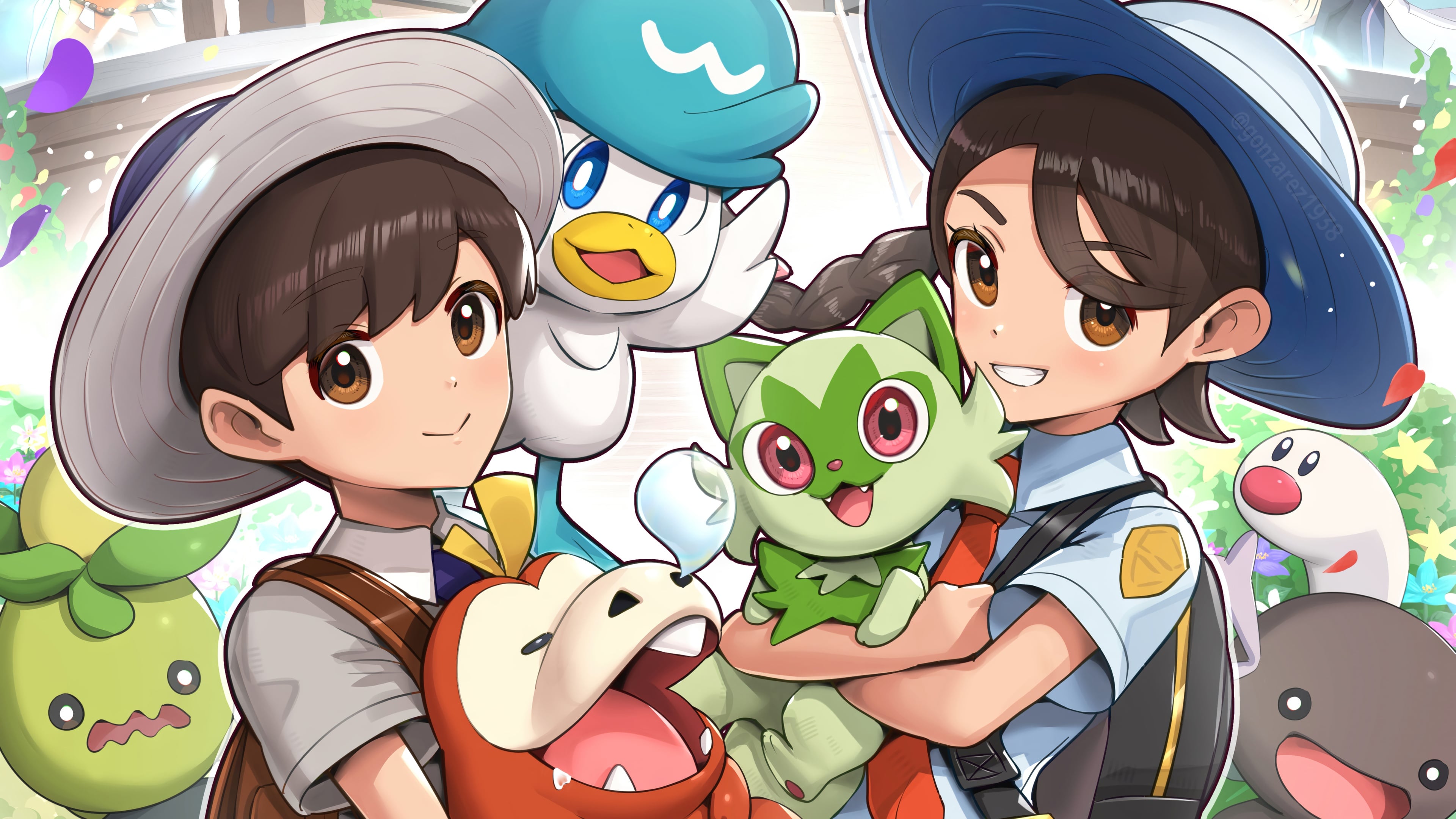  Characters Pokemon Scarlet and Violet Anime Wallpaper 4K for Desktop ID Bildidee 