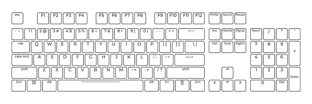  Foto zu Plantilla de diseño de botones de teclado de computadora con letras 