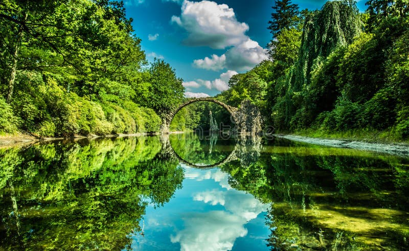  Foto zu Rakotz Bridge. Rakotzbrucke. Devil S Bridge. Germany Stock Photo 