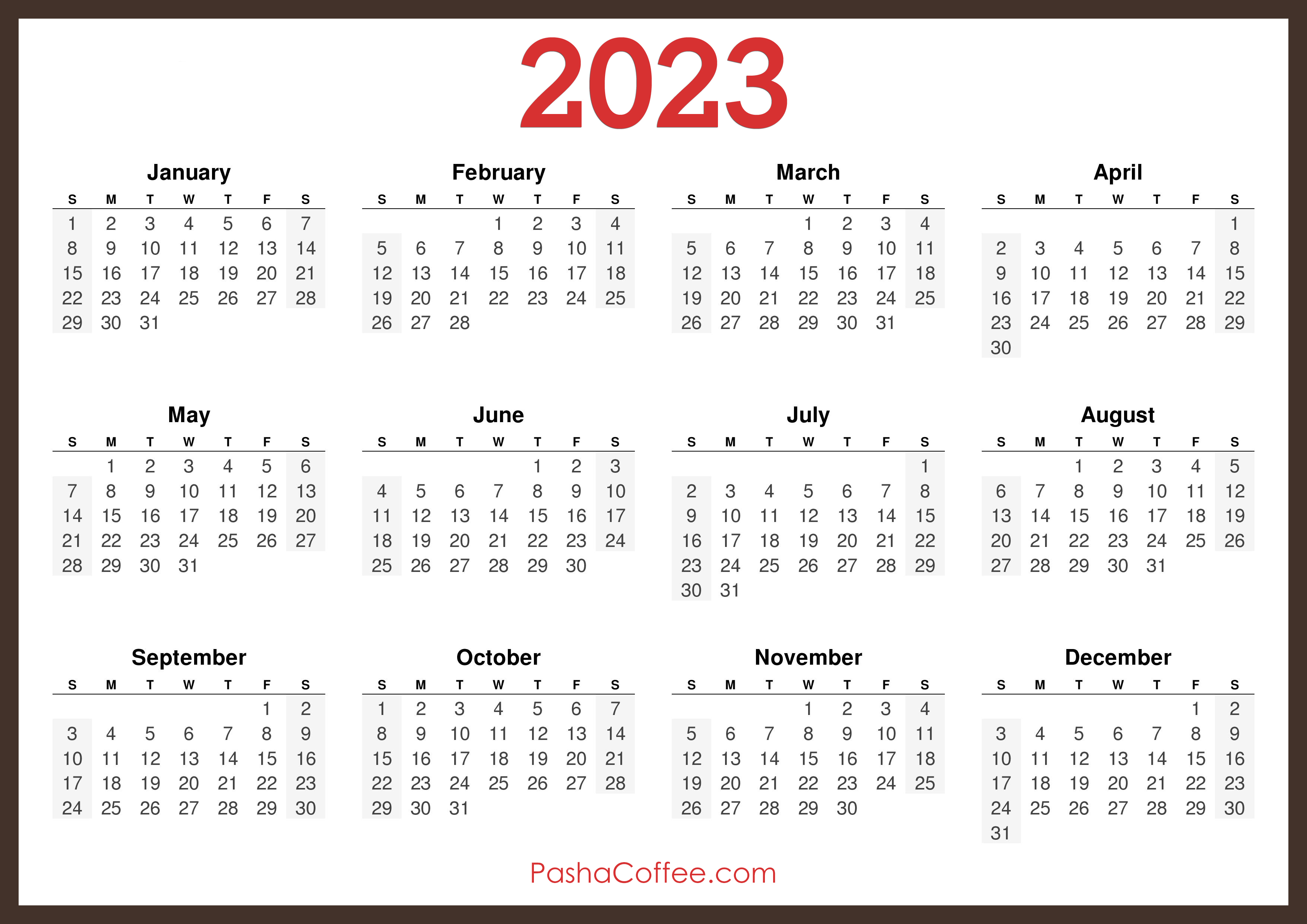  Foto zu 2023 Printable Calendar - King Printables 
