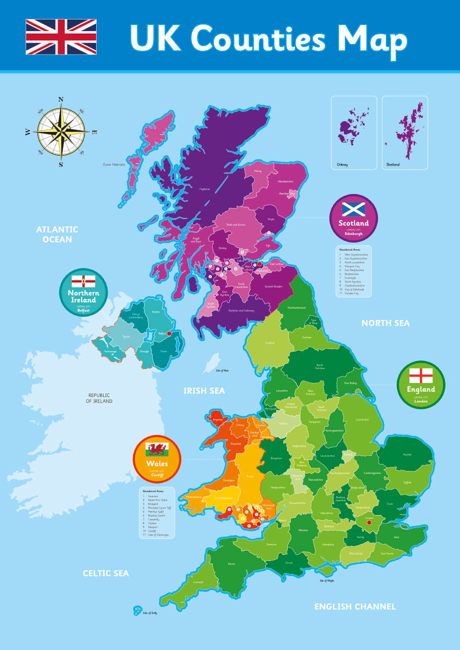 England Map Country Illustration 
