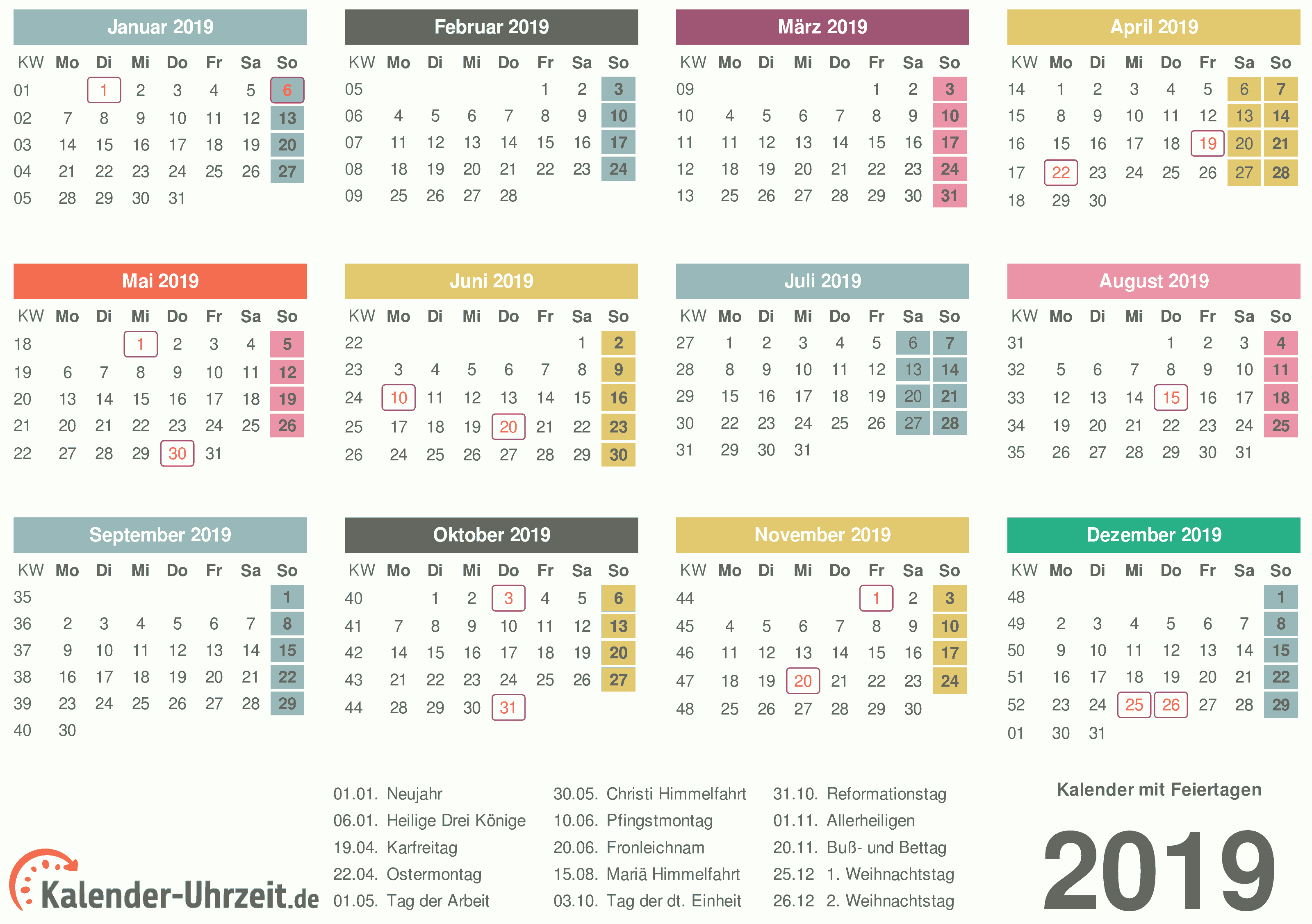  Kalender 2022, Kalender zum Illustration 
