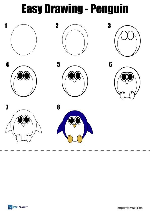19 Easy drawings for beginners (step by step) - ESL Vault