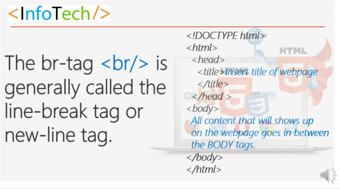 Introduction to the HTML5 br-Tag » InfoTech Education Corp.
