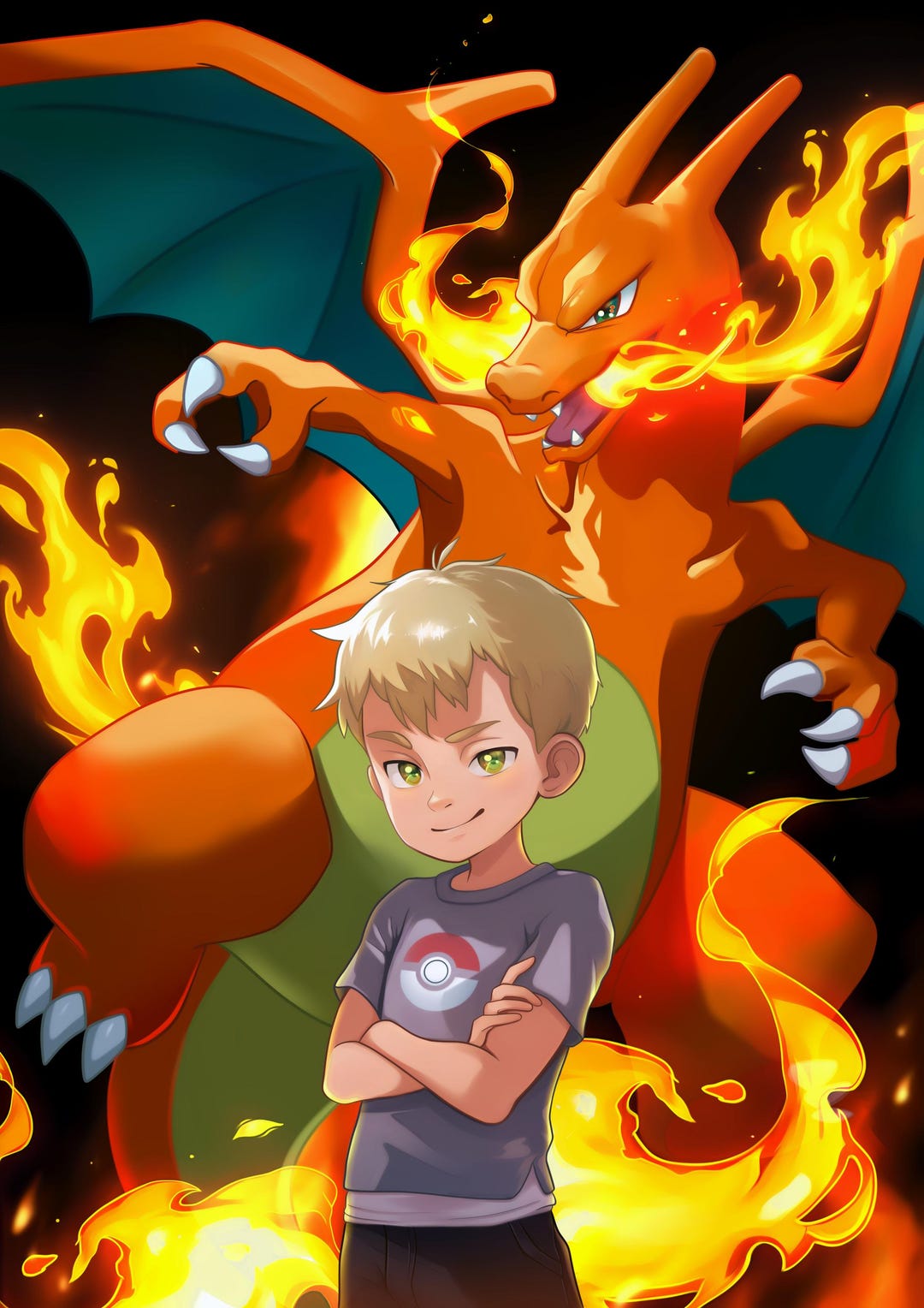  Custom Pokémon Art Commission Portrait, Personalized, Cute, Cool, Anime Illustration 