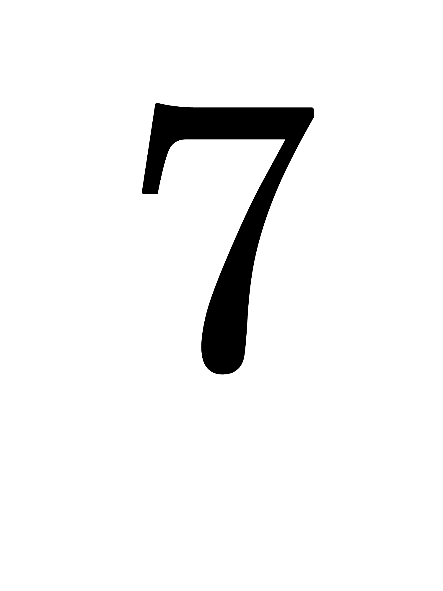  Transparent PNG Number 7 picture - Transparent Background, 1500x2000 