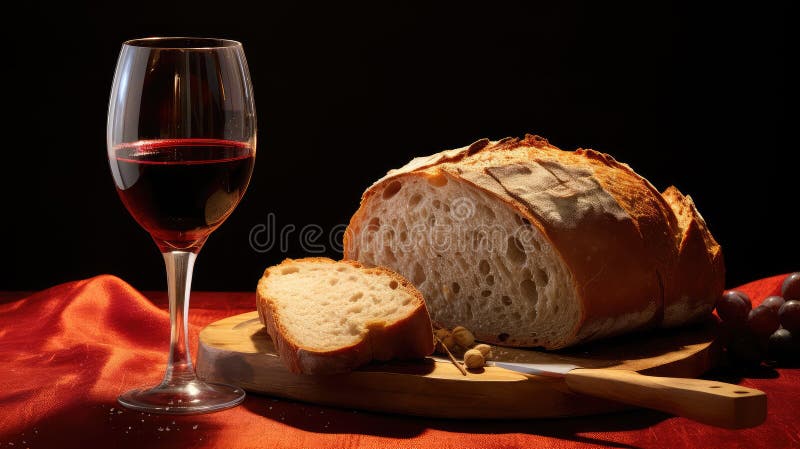 Pan de vino de lodo stock de ilustración. Ilustración de contexto