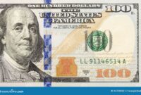 front of 100 dollar bill