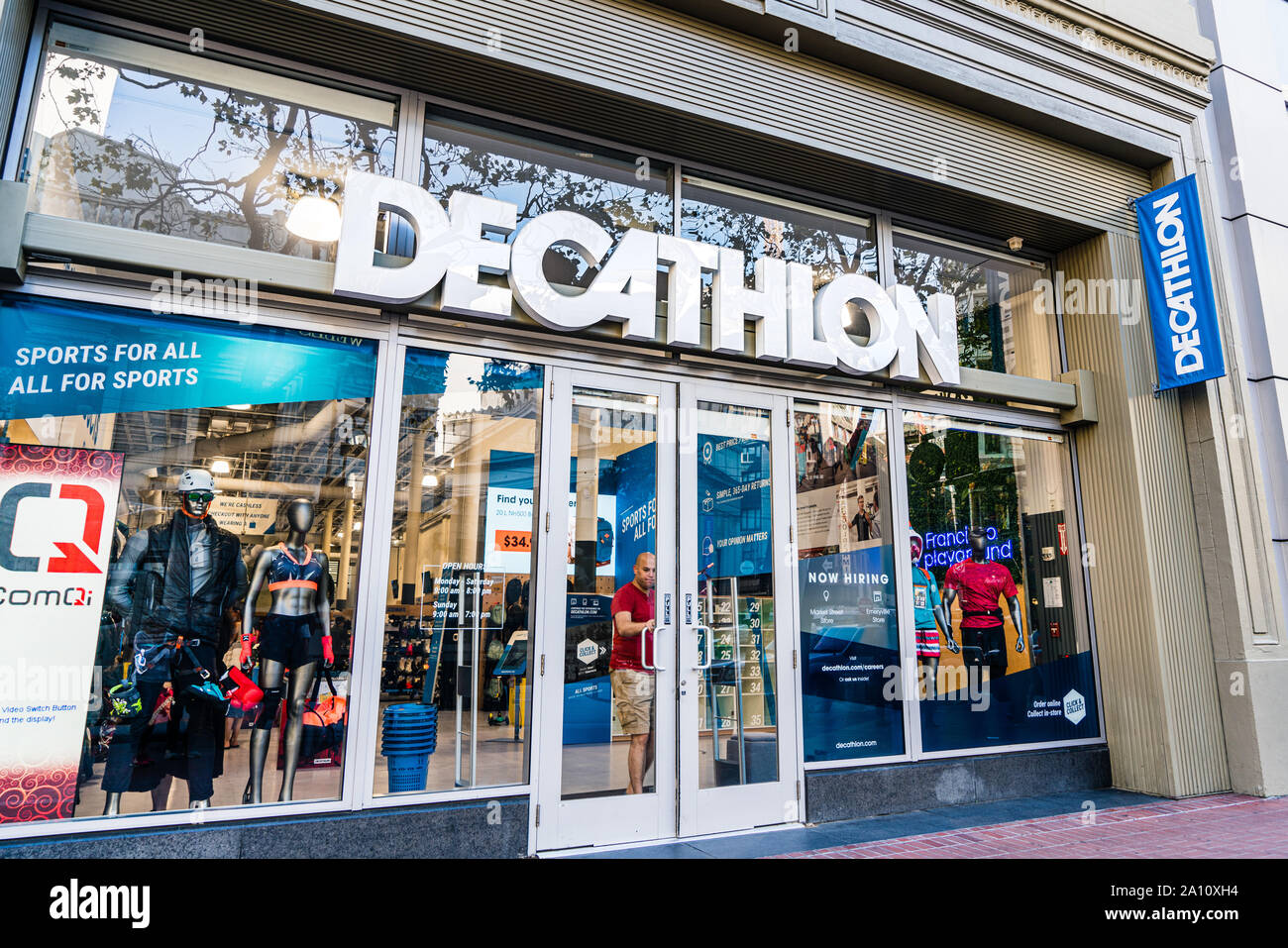 Sep 20, 2019 San Francisco / CA / USA - Exterior view of Decathlon