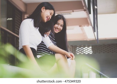  Two Asia Thai Teen Best Friends Stock Photo 475349320 