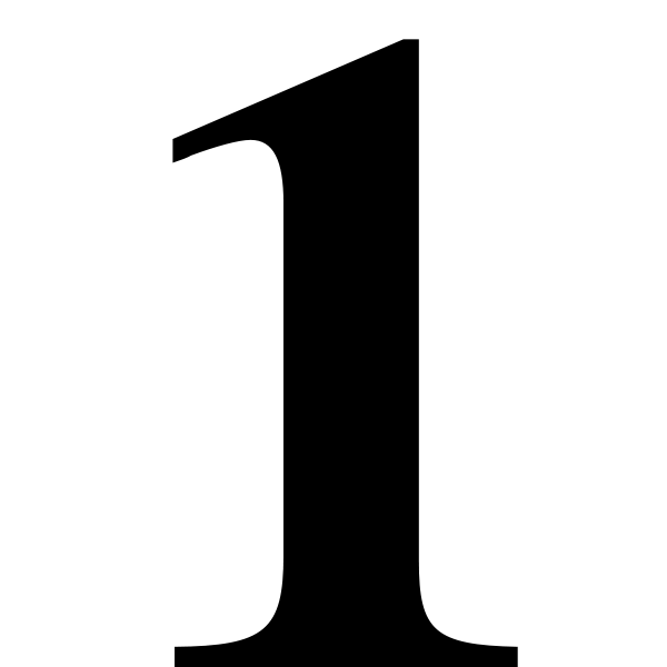  1 Number PNG Transparent Images 
