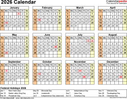  2026 Calendar - 21 Free Printable Microsoft Excel Templates Bildidee 