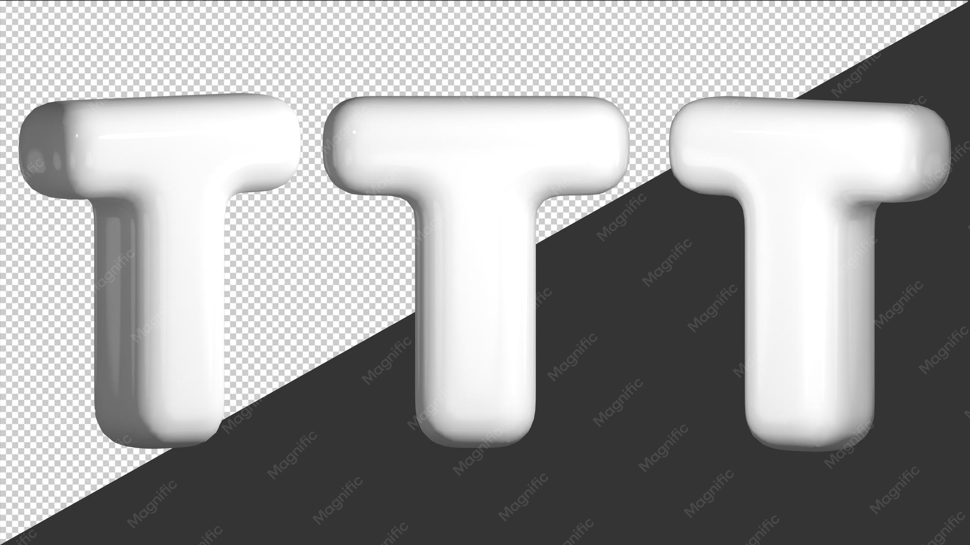 Premium PSD | 3d design letter t