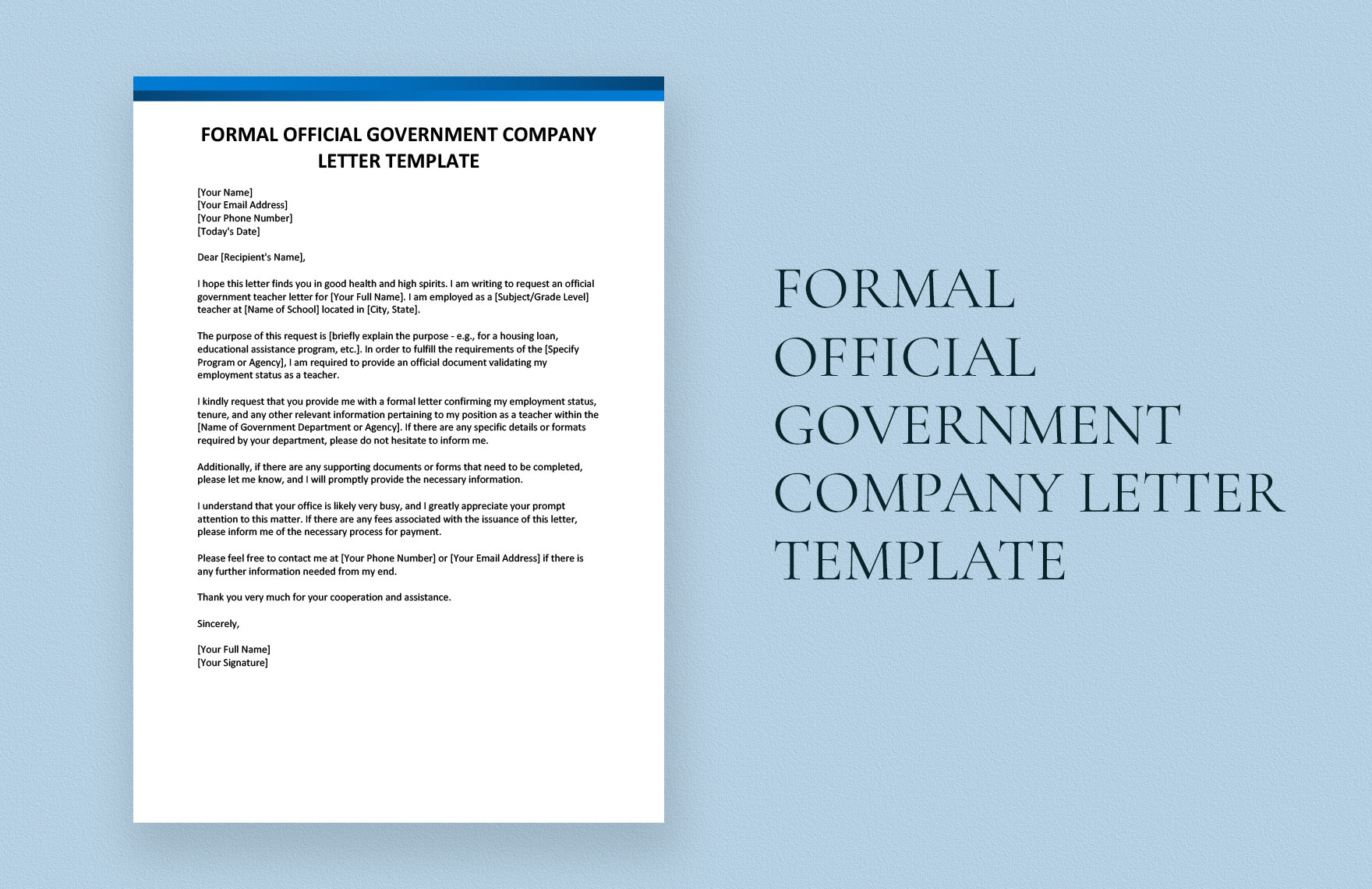  Letter Format To Government Official Bildidee 