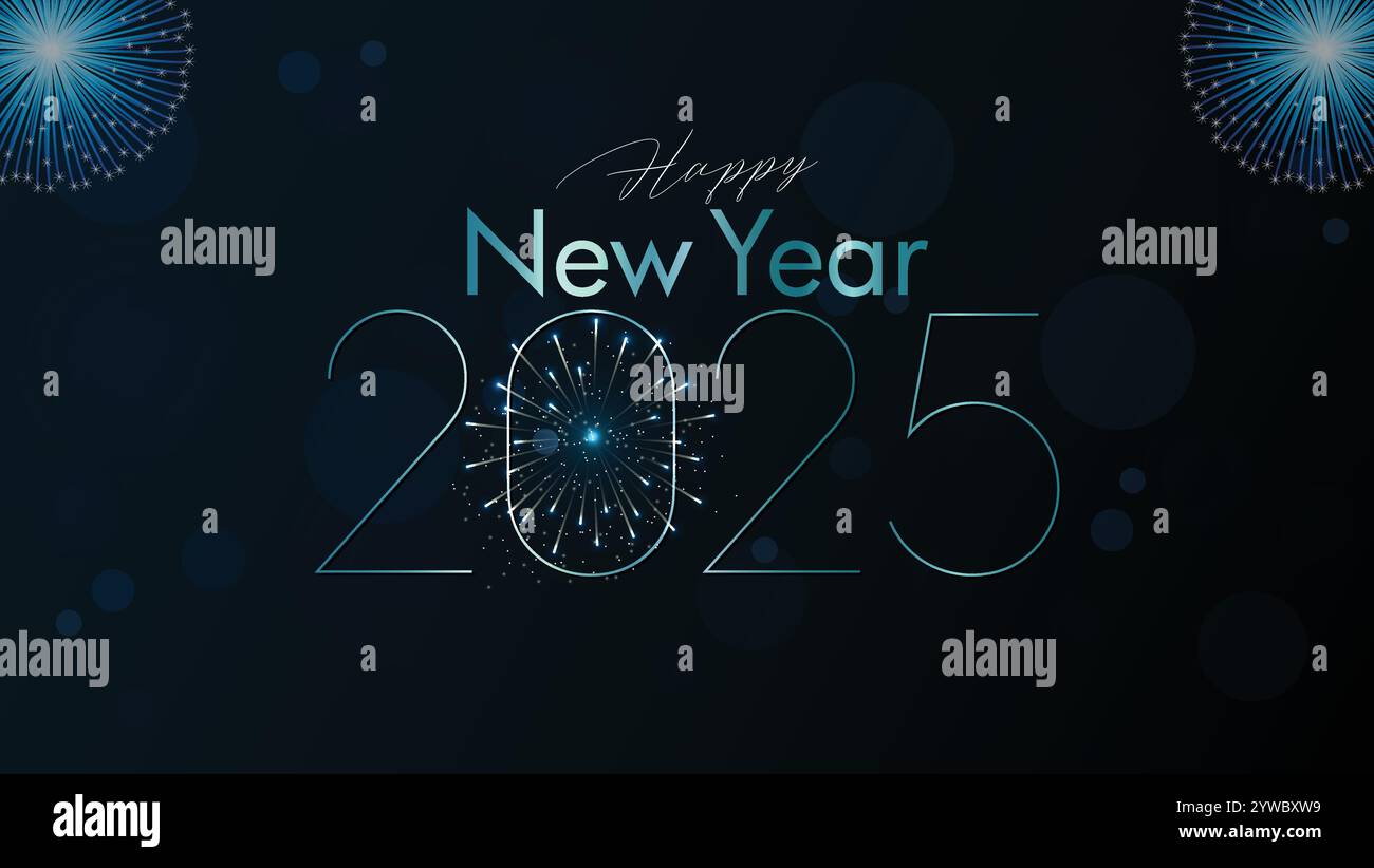 Modern 2025 new year Stock Vector Images - Alamy