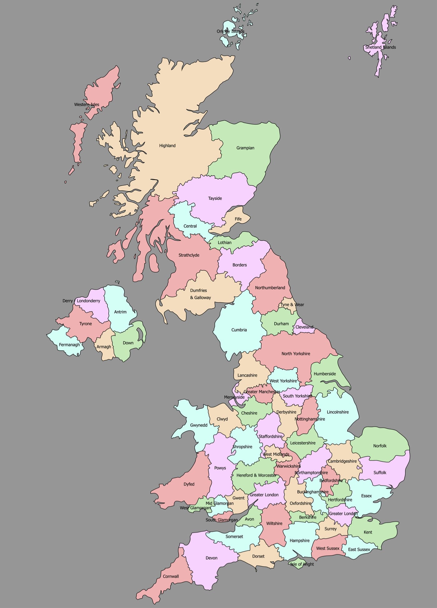  United Kingdom Map, UK Political Map, Country Facts Motiv 