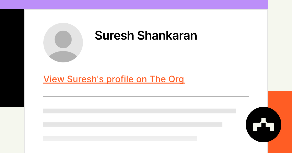 Suresh Shankaran - Senior Vice President - Information Security Group
