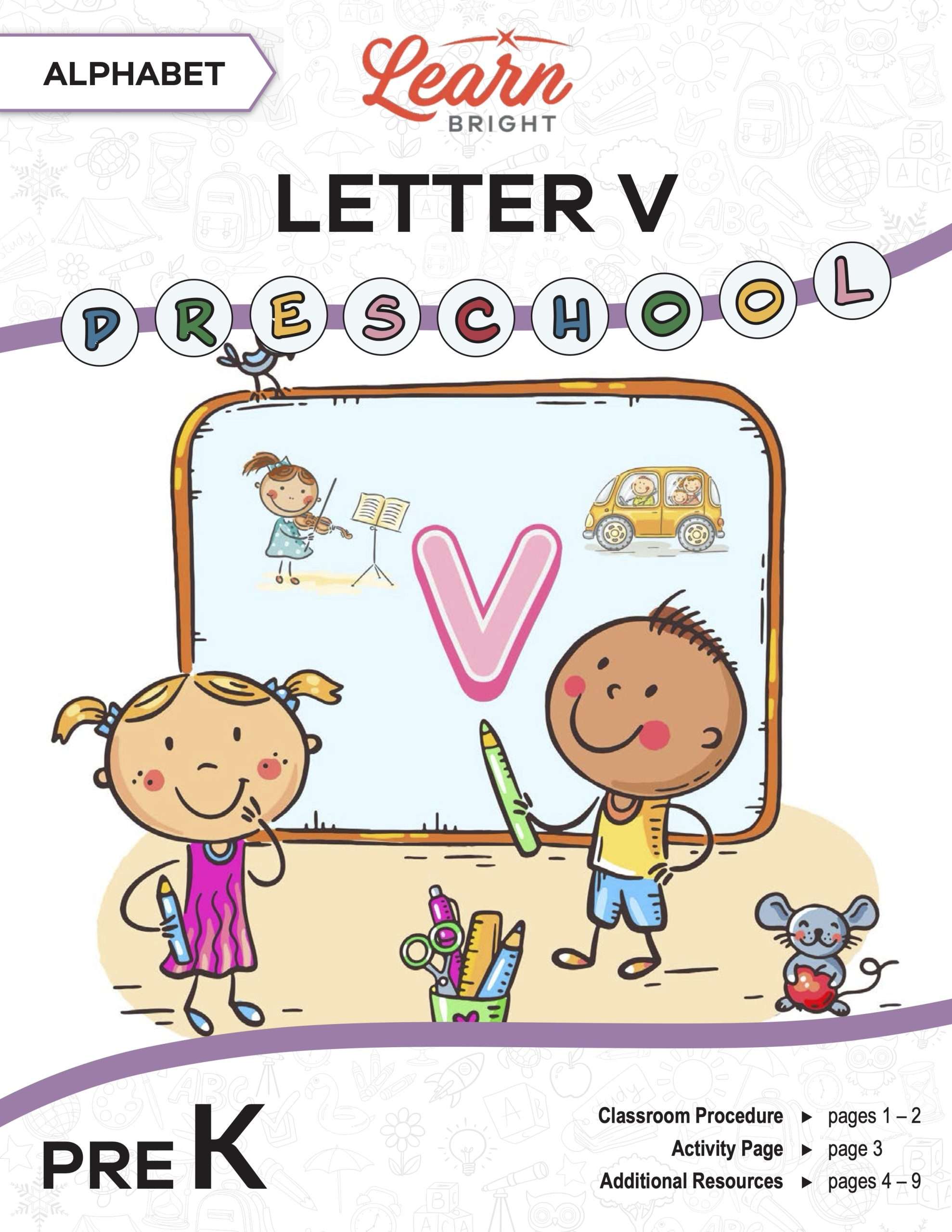  Alphabet: Letter V, Free PDF Download - Learn Bright Motiv 