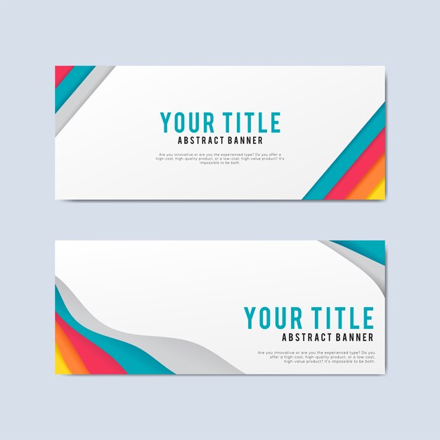 Free Vector | Colorful and abstract banner design templates