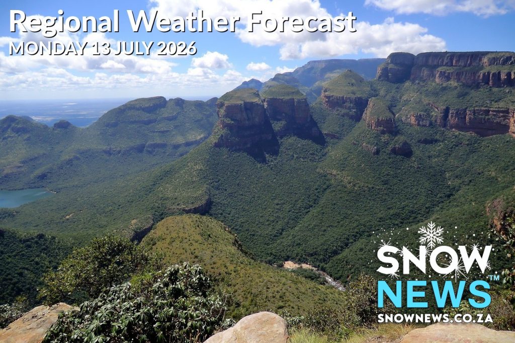  South Africa's Provincial Weather Forecasts Monday 13 July 2026 - Snow News 