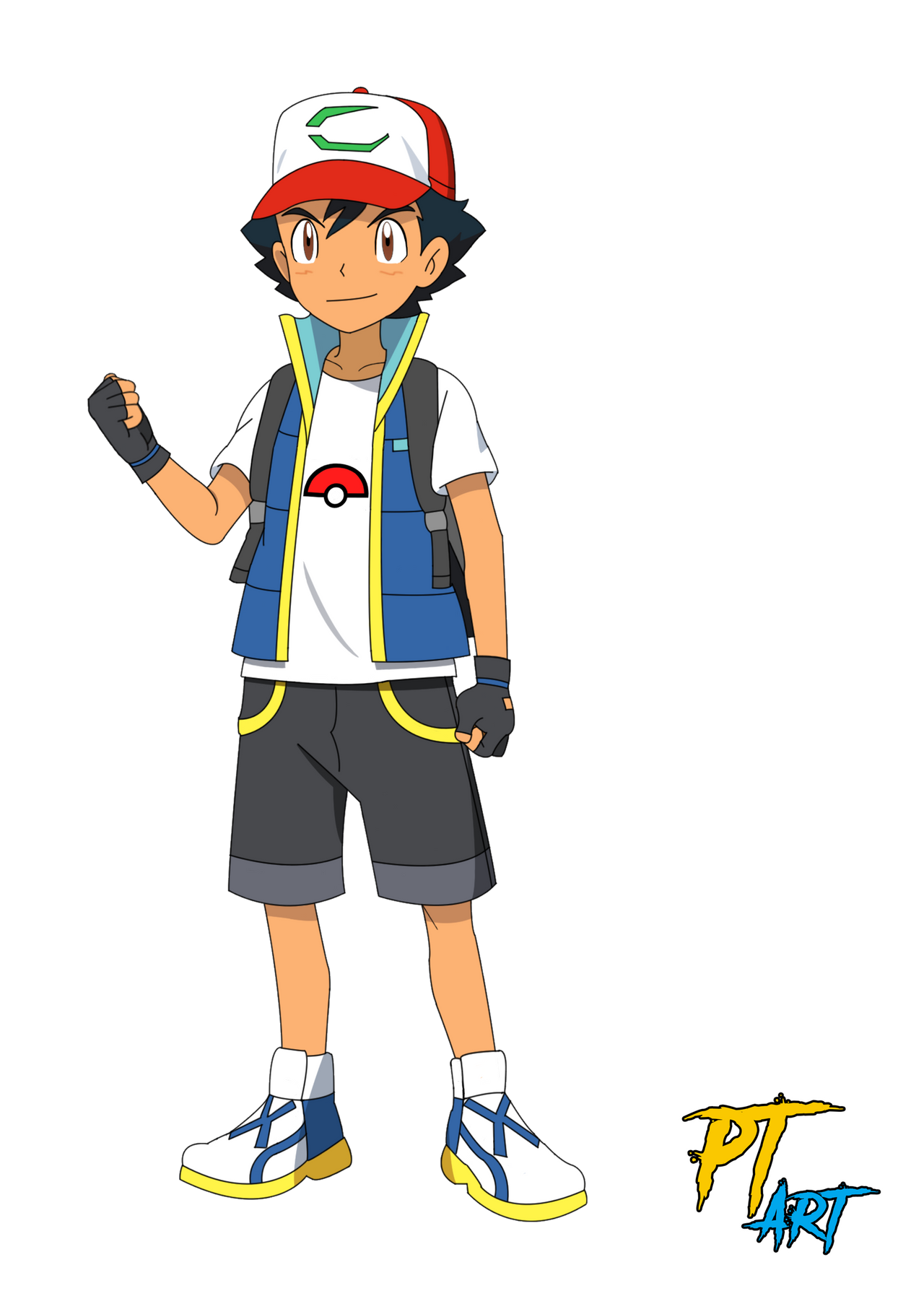  Satoshi/Ash Ketchum (Movie 23) Pokemon Fanart by PlatinumShrineArt on 