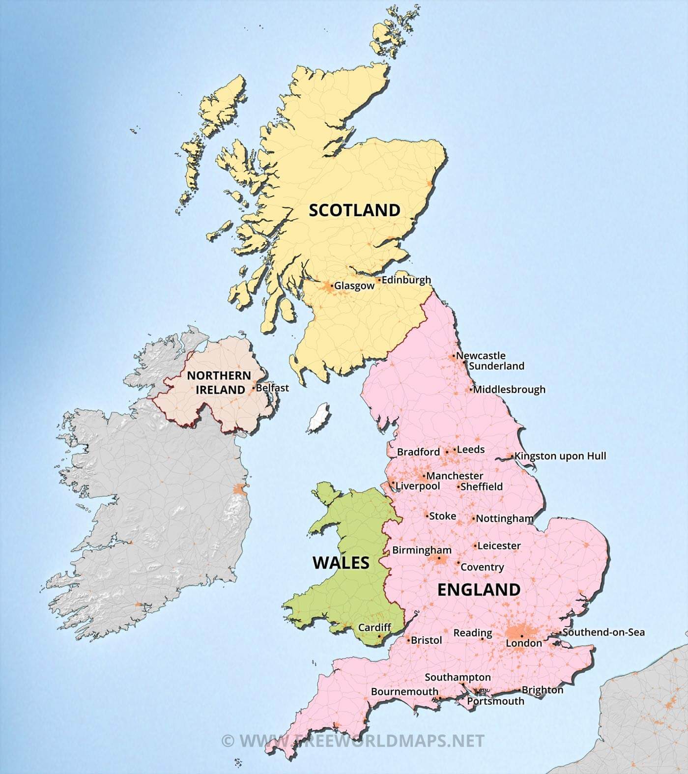  United Kingdom Maps - by Freeworldmaps.net Bildidee 