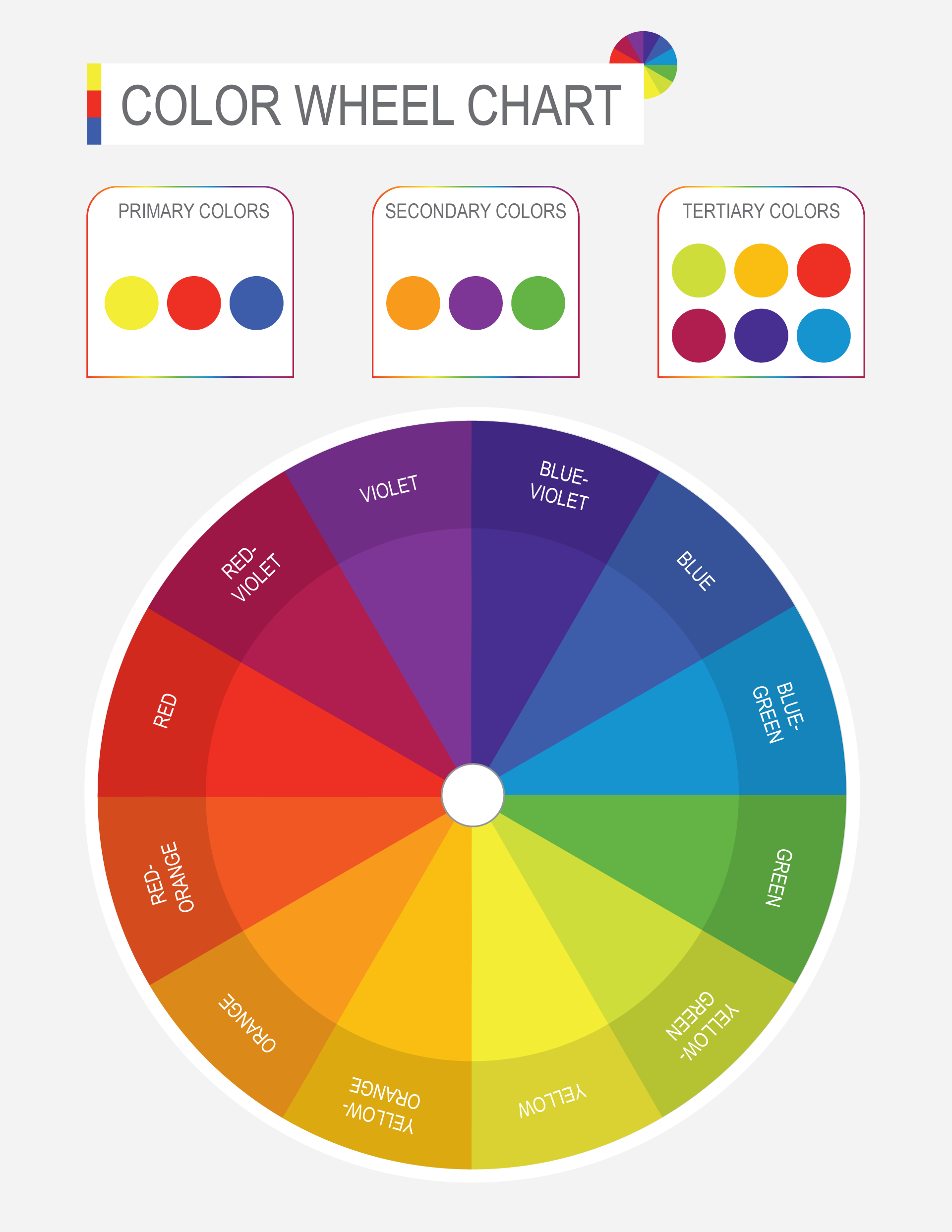Monochrome Color Wheel Chart - PDF - WordLayouts