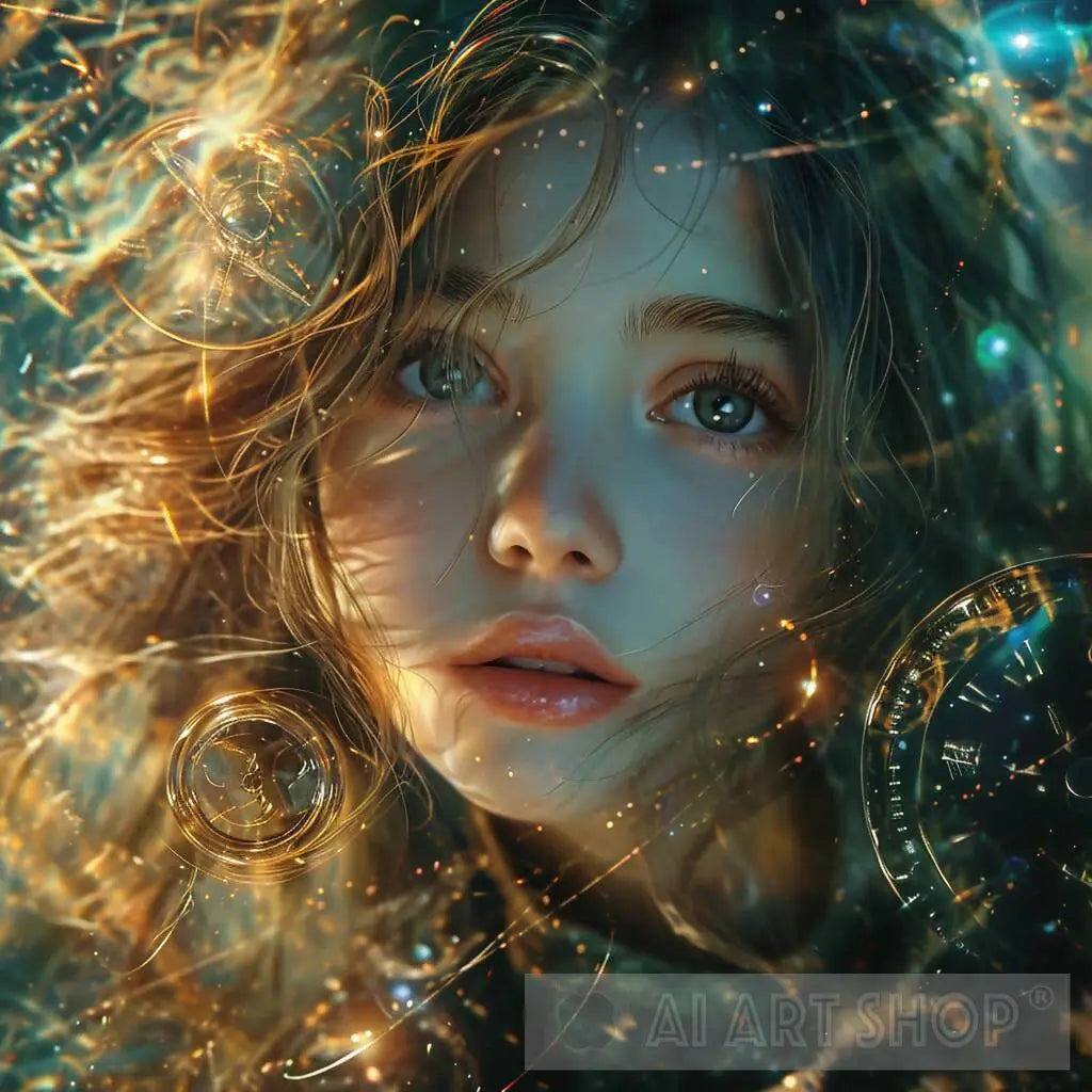  Luminous Gaze - Enchanting Hyper-Realistic Digital Portrait 